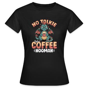 Dragon Coffee Mythical Creatures - Women's T-Shirt - black - Front - AI Model Female 172 dark (172cm)