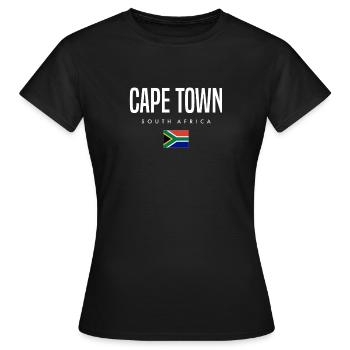 Cape Town, Afrique du Sud - T-shirt Femme - noir - Devant - AI Model Female 172 dark (172cm)