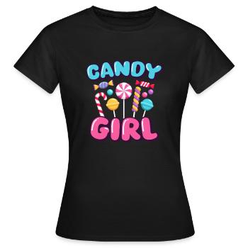 Candy Girl Candy Candies - Women's T-Shirt - black - Front - AI Model Female 172 dark (172cm)