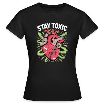 BLEIBEN SIE GIFTIG - Frauen T-Shirt - Schwarz - Vorne - AI Model Female 172 dark (172cm)