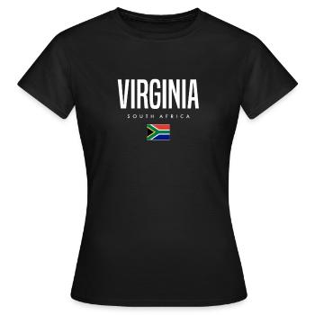 Virginia Südafrika - Frauen T-Shirt - Schwarz - Vorne - AI Model Female 172 dark (172cm)