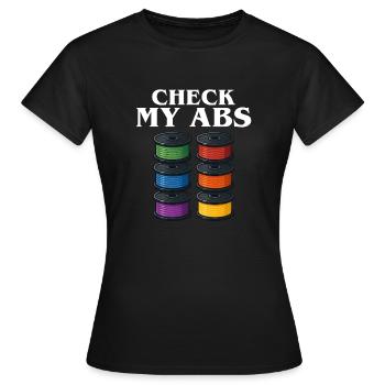 Vérifiez mon filament ABS et PLA – Geek de l’impression 3D - T-shirt Femme - noir - Devant - AI Model Female 172 dark (172cm)