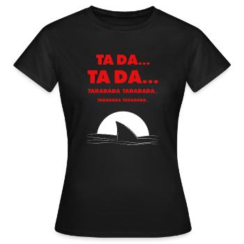 TA DA.. Aileron de requin et thème culte - T-shirt Femme - noir - Devant - AI Model Female 172 dark (172cm)