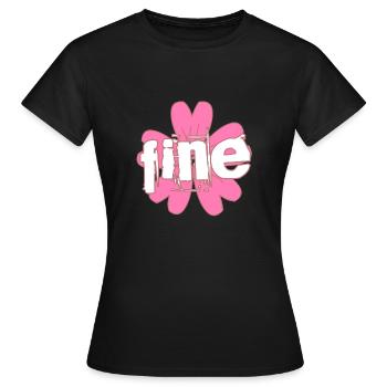 Fine - Women's T-Shirt - black - Front - AI Model Female 172 dark (172cm)