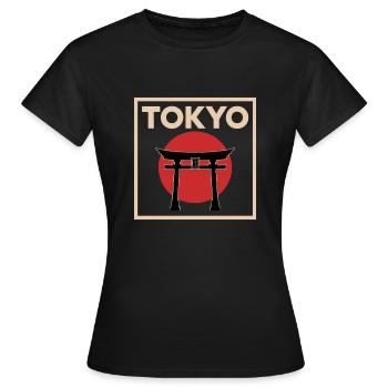 TOKYO - Women's T-Shirt - black - Front - AI Model Female 172 dark (172cm)