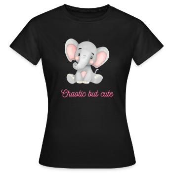 CHAOTIQUE MAIS MIGNON - T-shirt Femme - noir - Devant - AI Model Female 172 dark (172cm)