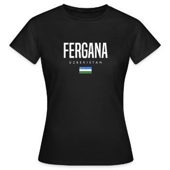 Fergana, Ouzbékistan - T-shirt Femme - noir - Devant - AI Model Female 172 dark (172cm)