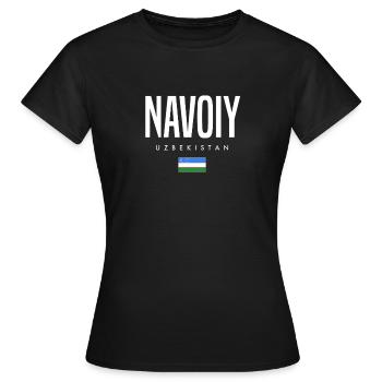 Navoiy, Ouzbékistan - T-shirt Femme - noir - Devant - AI Model Female 172 dark (172cm)