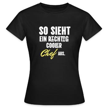L’employeur offre aux patrons des dictons amusants - T-shirt Femme - noir - Devant - AI Model Female 172 dark (172cm)