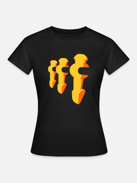 Kickerfiguren - Kickershirt - Frauen T-Shirt - Schwarz