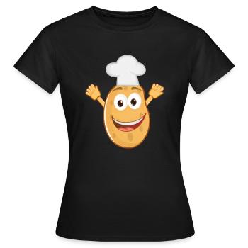kartoffeln potato halloween gemuese vegetables31 - Frauen T-Shirt - Schwarz - Vorne - AI Model Female 172 dark (172cm)