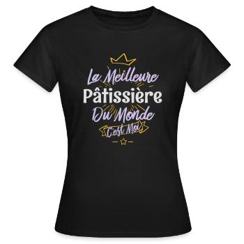 La meilleure pâtissière du monde - T-shirt Femme - noir - Devant - AI Model Female 172 dark (172cm)