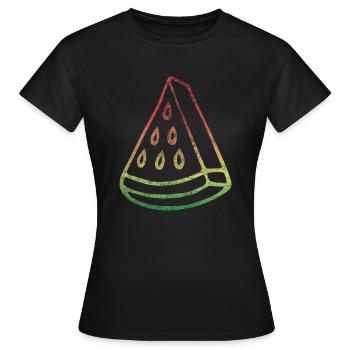Rainbow Melon - Women's T-Shirt - black - Front - AI Model Female 172 dark (172cm)