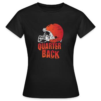 Touchdown de cadeau de football américain de quart-arrière - T-shirt Femme - noir - Devant - AI Model Female 172 dark (172cm)