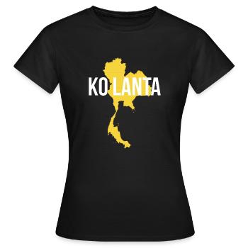 Ko Lanta Thailand Koh Lanta Souvenir - Frauen T-Shirt - Schwarz - Vorne - AI Model Female 172 dark (172cm)