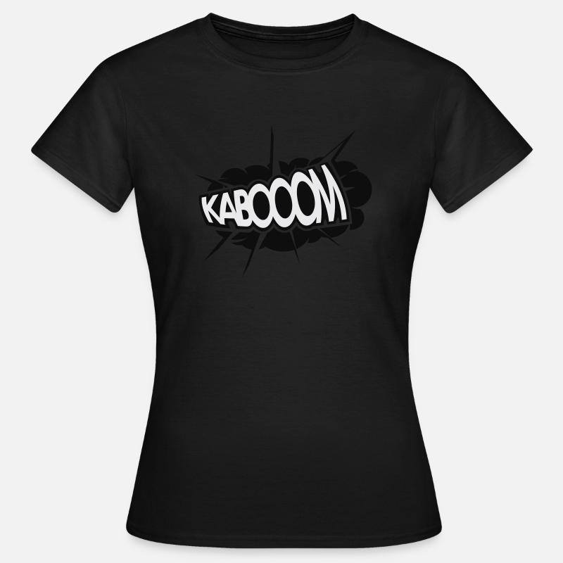 Comic Langue KABOOOM (explosion) - T-shirt Femme - noir