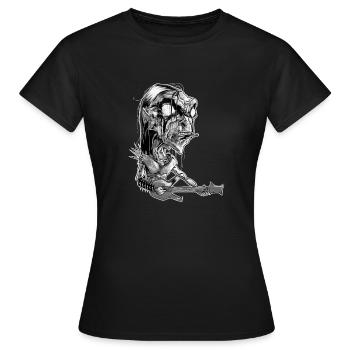 black metal Sven - T-shirt Femme - noir - Devant - AI Model Female 172 dark (172cm)