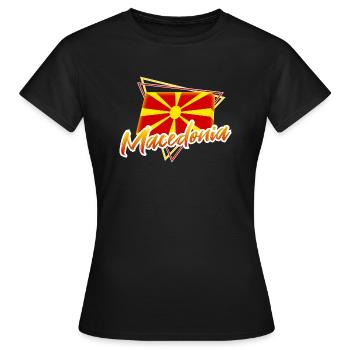 Macédoine - T-shirt Femme - noir - Devant - AI Model Female 172 dark (172cm)