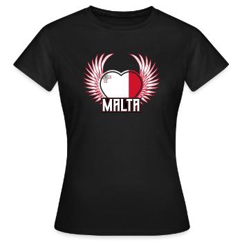 Malta - Frauen T-Shirt - Schwarz - Vorne - AI Model Female 172 dark (172cm)