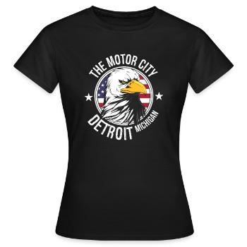 Detroit - T-shirt Femme - noir - Devant - AI Model Female 172 dark (172cm)