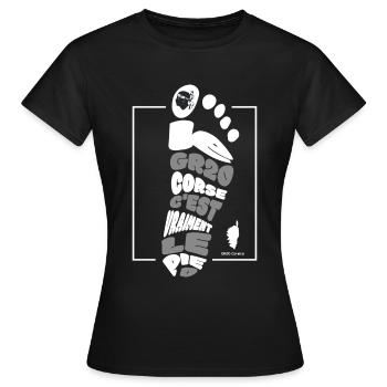 GR20 Corse - Trail Trek Randonnée Marche à Pied - T-shirt Femme - noir - Devant - AI Model Female 172 dark (172cm)