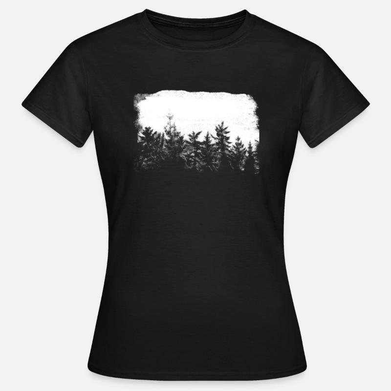 Wald Scherenschnitt - Frauen T-Shirt - Schwarz