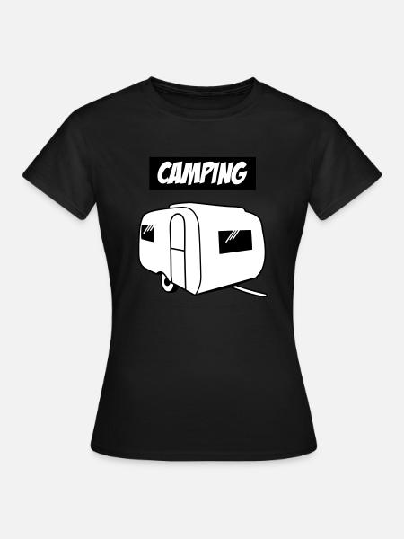 camping - T-shirt Femme - noir