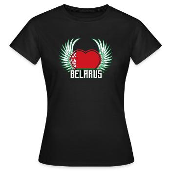 Belarus - Women's T-Shirt - black - Front - AI Model Female 172 dark (172cm)