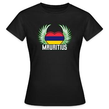 Mauritius - Frauen T-Shirt - Schwarz - Vorne - AI Model Female 172 dark (172cm)