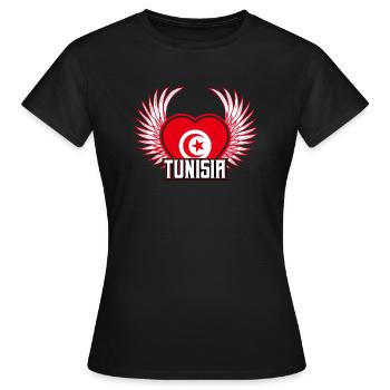Tunesien - Frauen T-Shirt - Schwarz - Vorne - AI Model Female 172 dark (172cm)