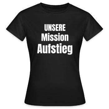 Notre mission Ascension - T-shirt Femme - noir - Devant - AI Model Female 172 dark (172cm)