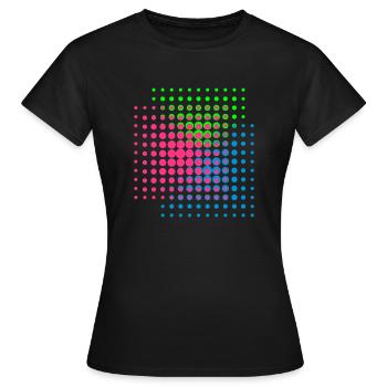 Dots I - Frauen T-Shirt - Schwarz - Vorne - AI Model Female 172 dark (172cm)