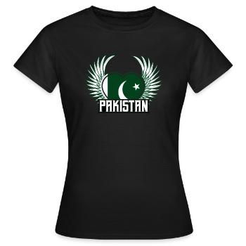 Pakistan - T-shirt Femme - noir - Devant - AI Model Female 172 dark (172cm)