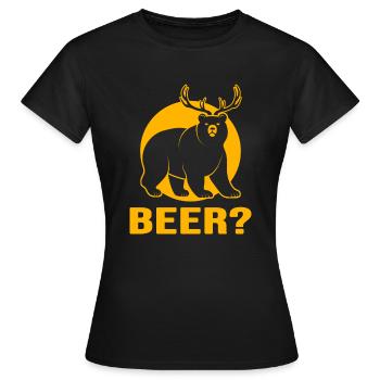 Beer Beer Garden Toast « bière naturelle » - T-shirt Femme - noir - Devant - AI Model Female 172 dark (172cm)