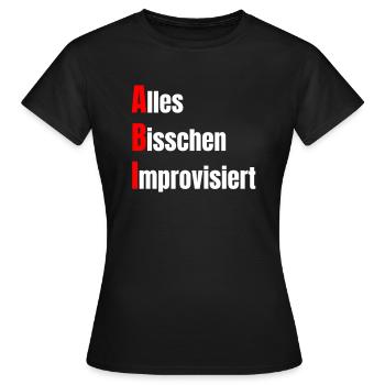 Examens du baccalauréat réussis, les élèves font la fête ! - T-shirt Femme - noir - Devant - AI Model Female 172 dark (172cm)