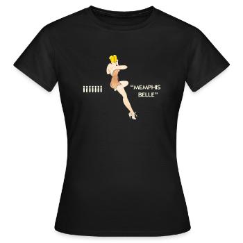 B17 MEMPHIS BELLE - Women's T-Shirt - black - Front - AI Model Female 172 dark (172cm)