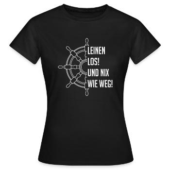 Leinen los! - Frauen T-Shirt - Schwarz - Vorne - AI Model Female 172 dark (172cm)