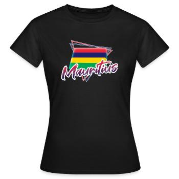 Mauritius - Frauen T-Shirt - Schwarz - Vorne - AI Model Female 172 dark (172cm)