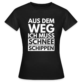 Schneeschippen - Frauen T-Shirt - Schwarz - Vorne - AI Model Female 172 dark (172cm)
