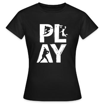 PLAY - Women's T-Shirt - black - Front - AI Model Female 172 dark (172cm)