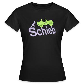 Schieb Jeep - Frauen T-Shirt - Schwarz - Vorne - AI Model Female 172 dark (172cm)