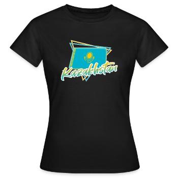 Kazakhstan - T-shirt Femme - noir - Devant - AI Model Female 172 dark (172cm)