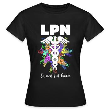 Infirmière Infirmière Infirmière - T-shirt Femme - noir - Devant - AI Model Female 172 dark (172cm)