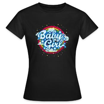 Baby Girl (Regenbogen) - Frauen T-Shirt - Schwarz - Vorne - AI Model Female 172 dark (172cm)
