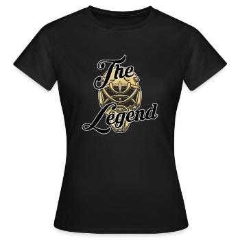 La Légende - T-shirt Femme - noir - Devant - AI Model Female 172 dark (172cm)