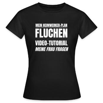 Plan d’amélioration de l’habitat est juré et tutoriel vidéo - T-shirt Femme - noir - Devant - AI Model Female 172 dark (172cm)