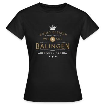 Balingen cooles Souvenir und witziges Andenken - Frauen T-Shirt - Schwarz - Vorne - AI Model Female 172 dark (172cm)