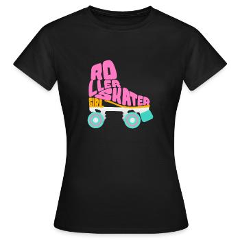 Roller Roller Roller Roller Cadeau - T-shirt Femme - noir - Devant - AI Model Female 172 dark (172cm)