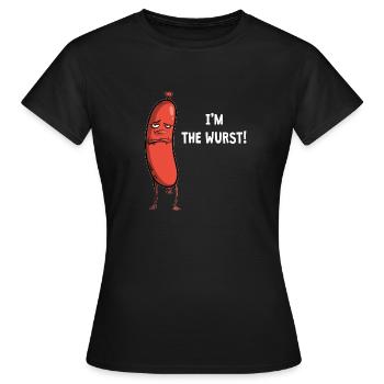 Je suis la saucisse - T-shirt Femme - noir - Devant - AI Model Female 172 dark (172cm)