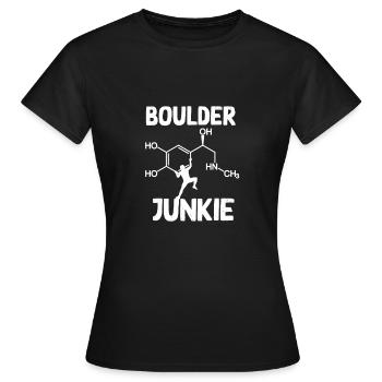 bunkering bouldering adrenaline junkie - T-shirt Femme - noir - Devant - AI Model Female 172 dark (172cm)